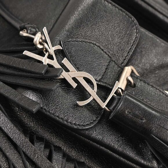 Saint Laurent Black Fringe Festival Backpack - Picture 6 of 10